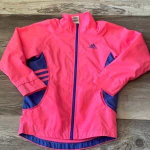 Adidas Neon Pink Jacket with Blue Details